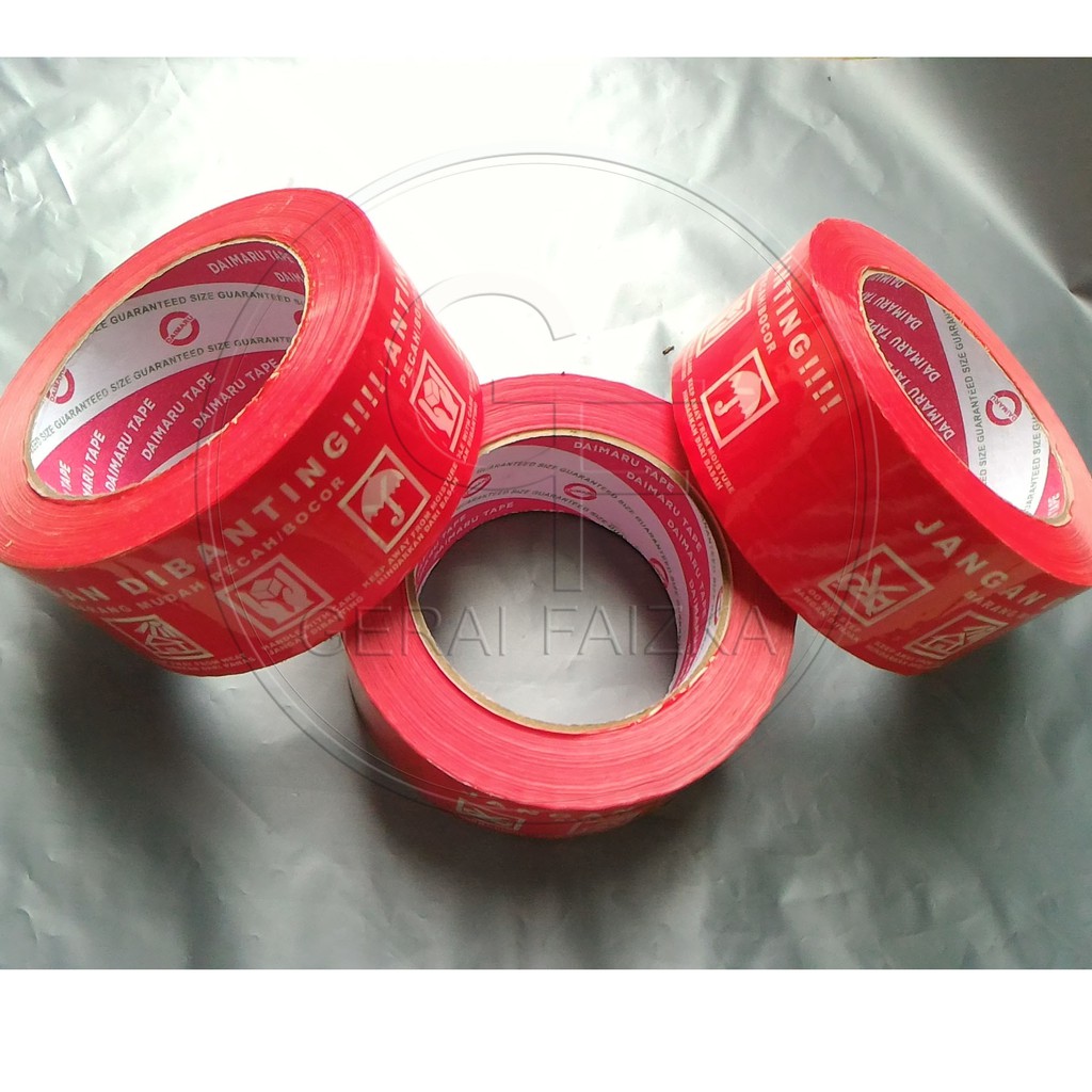 

LAKBAN FRAGILE MERAH (JANGAN DIBANTING) LEBAR 48 MM