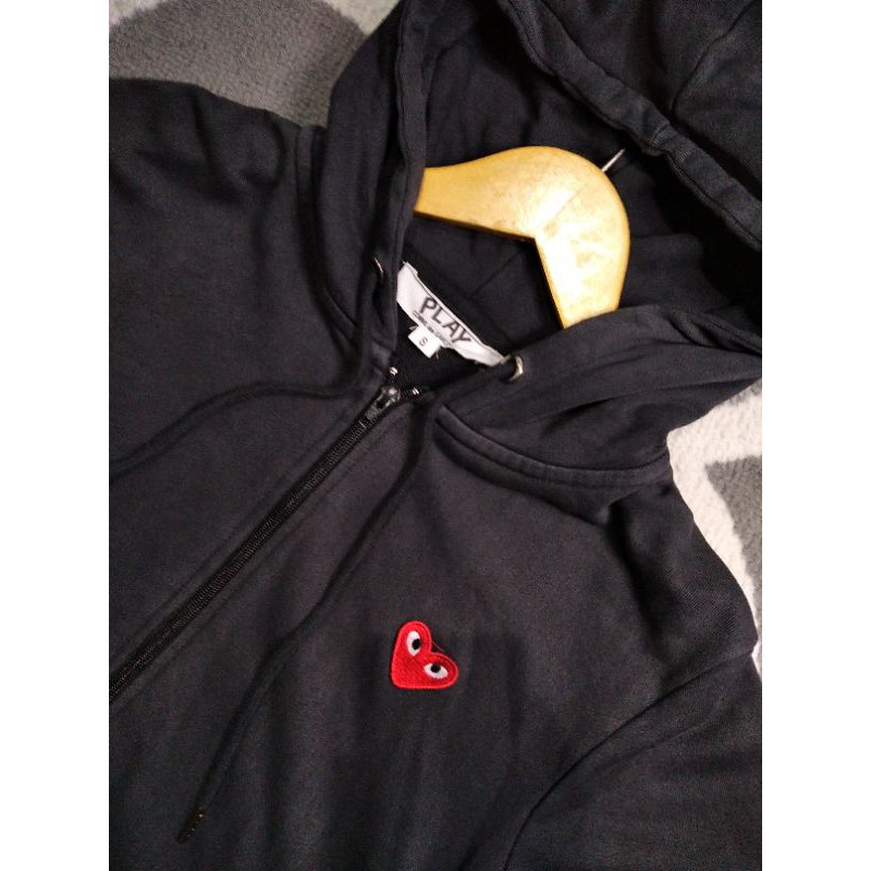 HOODIE ZIPPER CDG PLAY SECOND ORI
