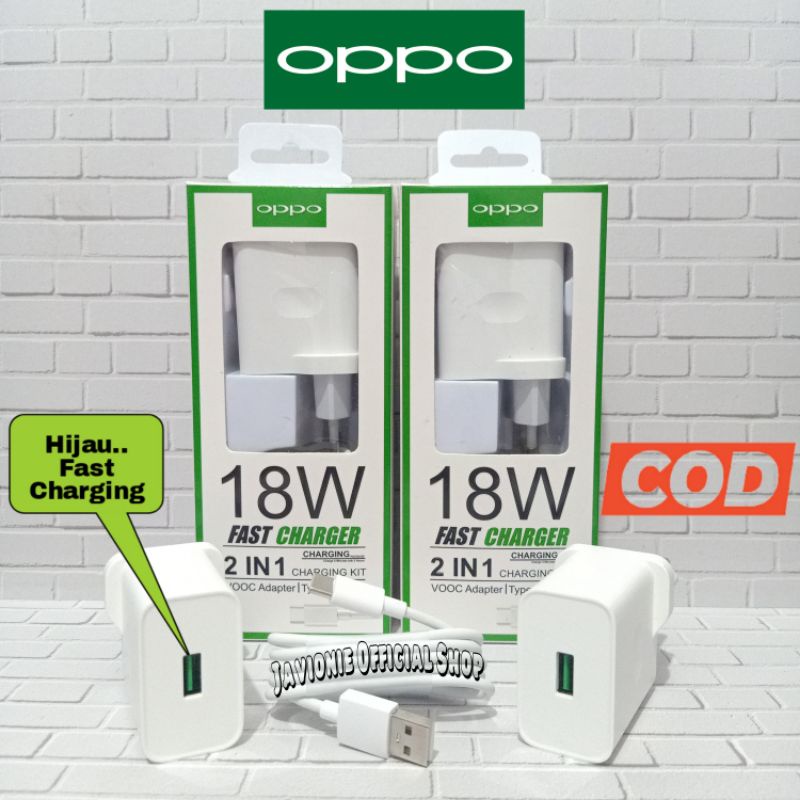 Charger Casan Cas OPPO A52 A53 A54 A55 Reno4 F 18W 30W ORIGINAL FAST CHARGING TYPE C