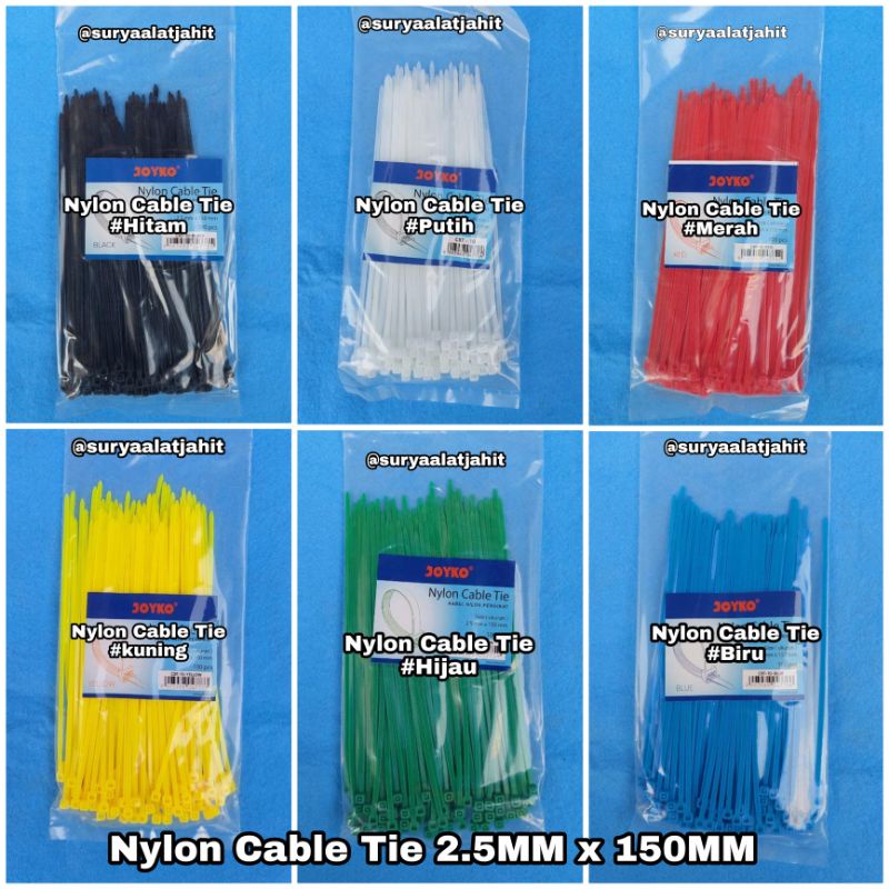 Nylon Cable Tie CBT-10 joyko (2.5mmx150mm) =rp.4.700/100pcs