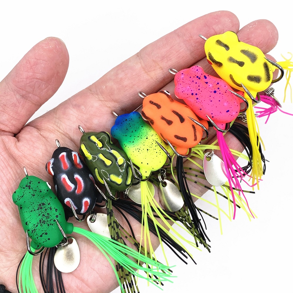 1Pc Soft Frog Umpan Pancing Bentuk Katak Mata 3D Bahan Plastik Lembut Ukuran 3cm / 4.2g Fishing Lure Ikan Bait