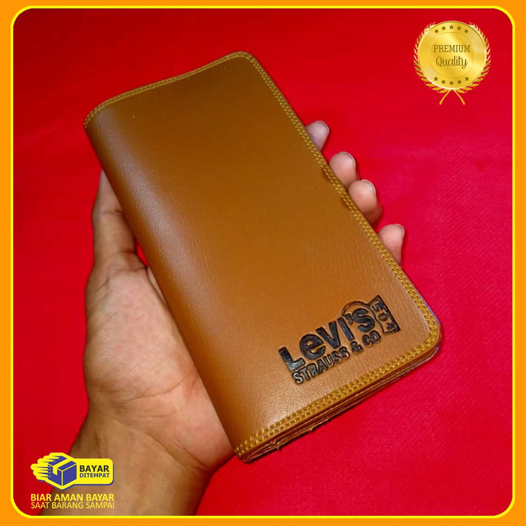 Fashion Dompet Pria Panjang levis Bahan Kulit sintetik premium