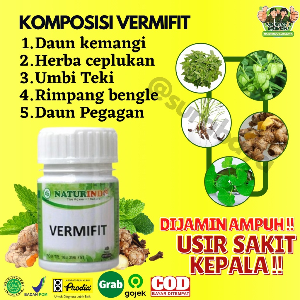 Obat Herbal Sakit Kepala Ampuh Obat Vertigo Alami Migrain Herbal Obat Migrain Ampuh Jamu Sakit Kepala Sebelah Obat Mumet Pusing berputar Tradisional Ampuh Obat sakit kepala vertigo migrain pusing berputar menahun migren sebelah VERMIFIT NATURINDO Surabaya-2