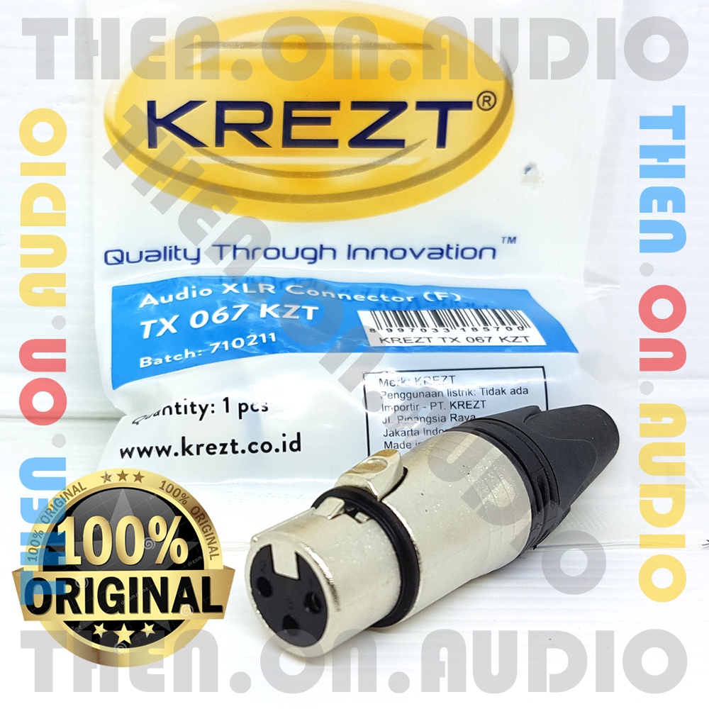ORIGINAL KREZT TX 067 XLR FEMALE 3P SOCKET CONNECTOR | Jack 3 Pin konektor Audio TX067