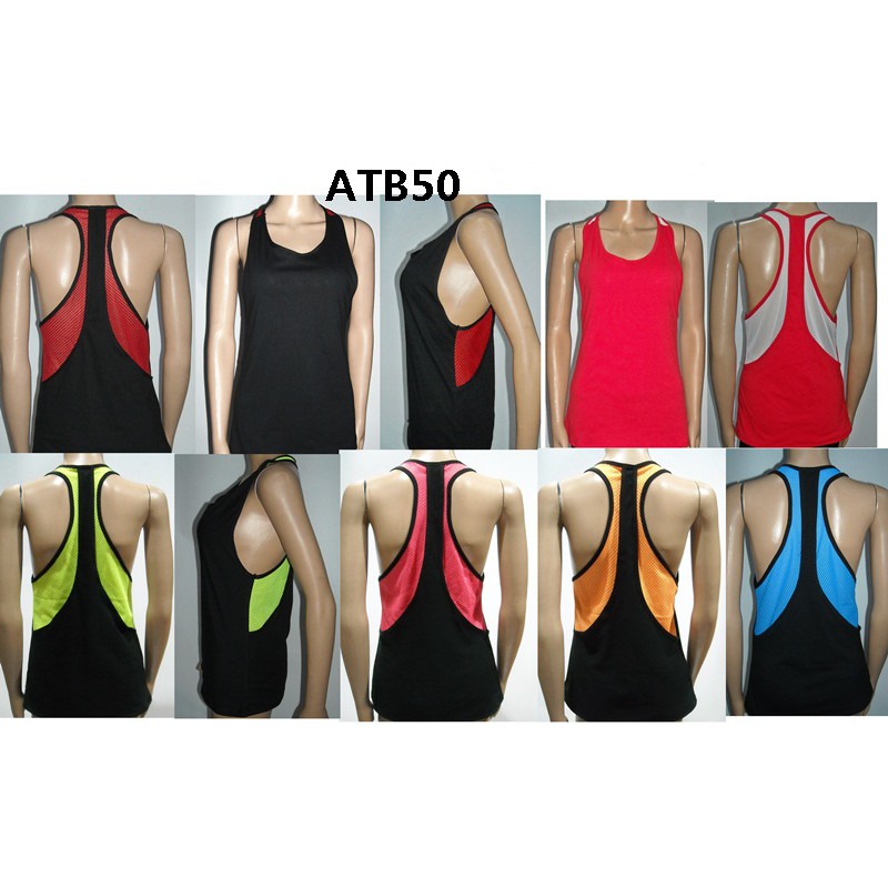 Tanktop Senam Zumba Yoga Dance 3 lapis kombinasi jala kode ATb50