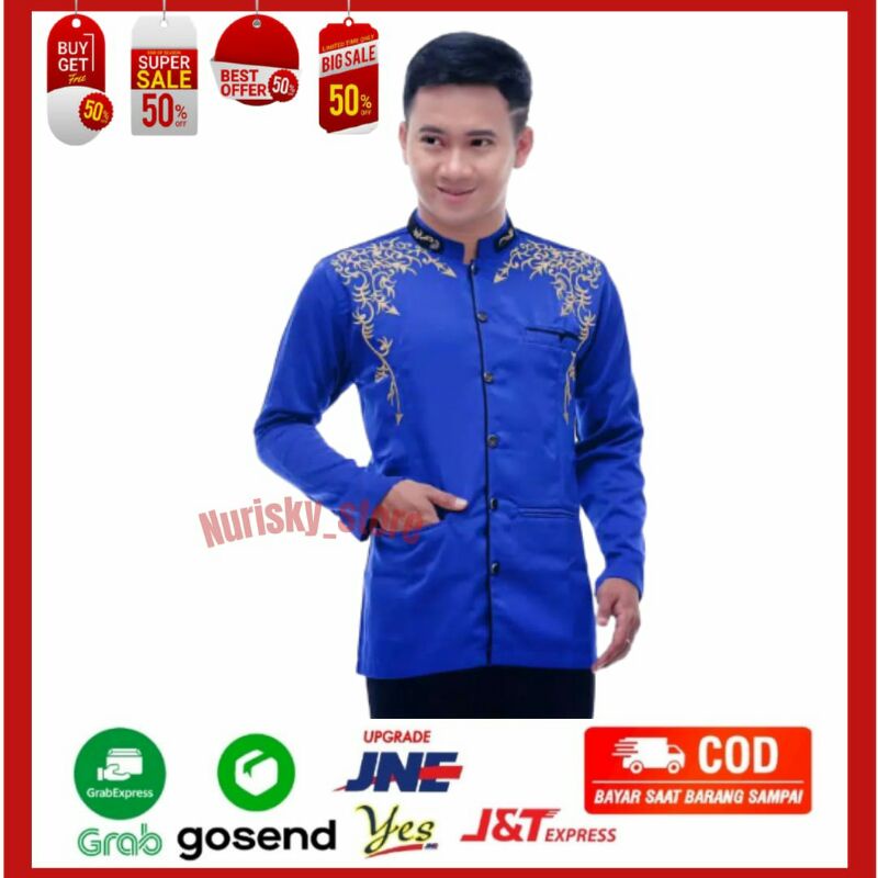 Baju Koko Pria Dewasa Lengan Panjang Jas Koko Pria Dewasa Baju Muslim Murah Modern