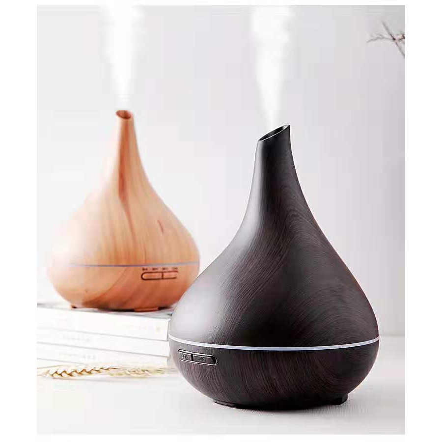 Humidifier H97 Black Wooden Essential Aroma Diffuser 7 LED Color-400ML