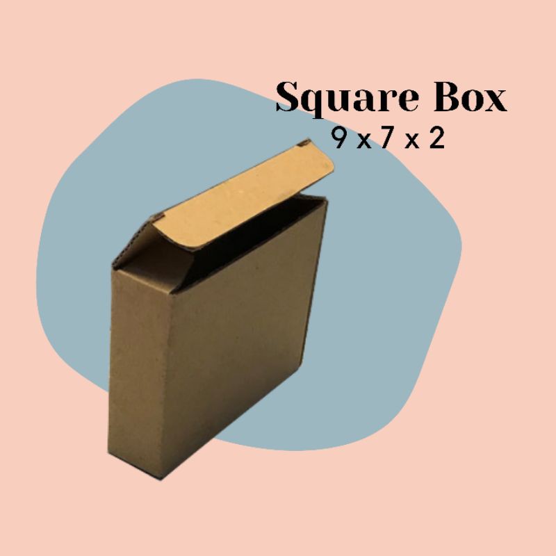 

SQUARE BOX // KARDUS BOX DIE CUT KARTON COKLAT 9x2x7