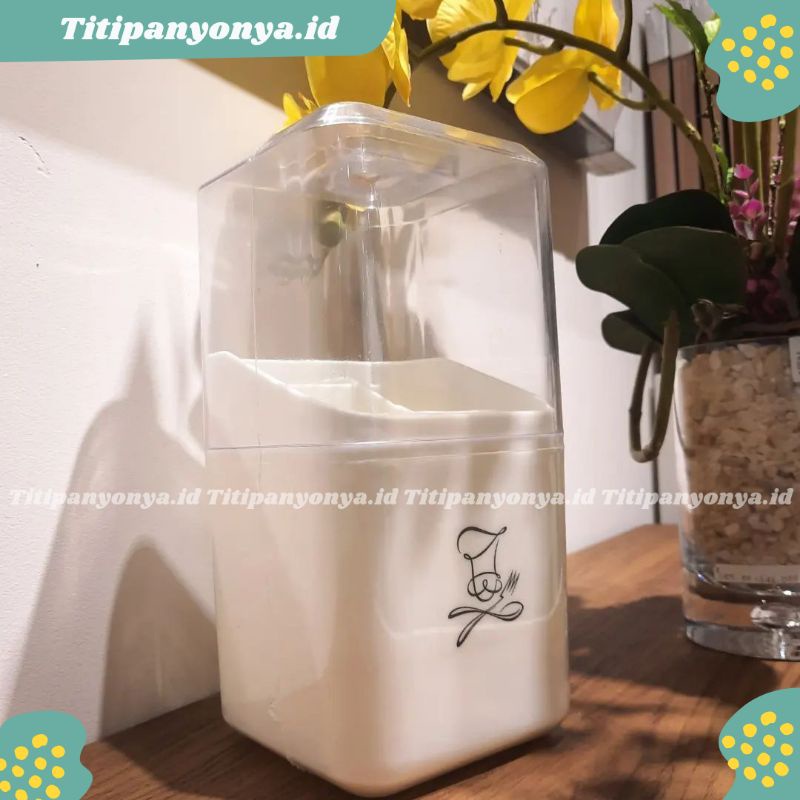 Informa Tempat Sendok Garpu Alat Makan Tutup 6 Kompartemen Putih