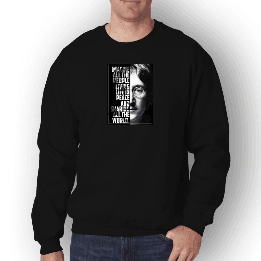 CREWNECK SWEATER HOODIE MOTIP JOHNLENON KEREN KEKINIAN PRIA WANITA