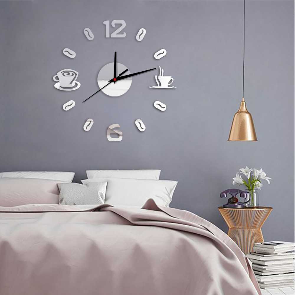 (100% BARANG ORI) Taffware Jam Dinding DIY Giant Wall Clock 30cm Coffee Bell - DIY-12