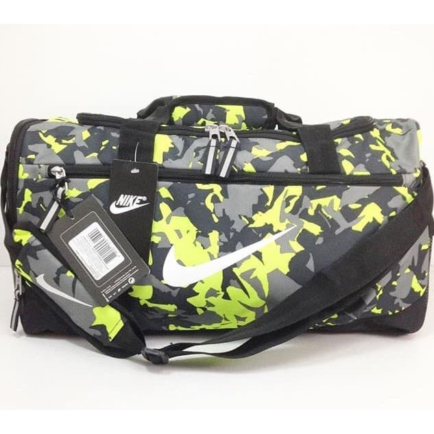 Nike Duffel Bag Neon Grey Camo /Tas Olahraga /Tas Gym / Tas Basket
