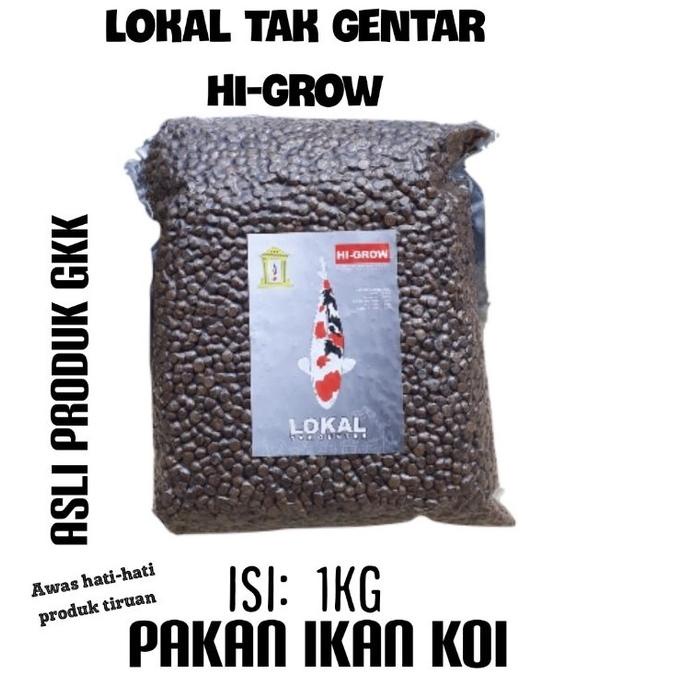 [PRODUK QRYTC] Makanan pelet ikan koi lokal tak gentar LTG higrow size 5mm 1kg pakan ikan TEQ