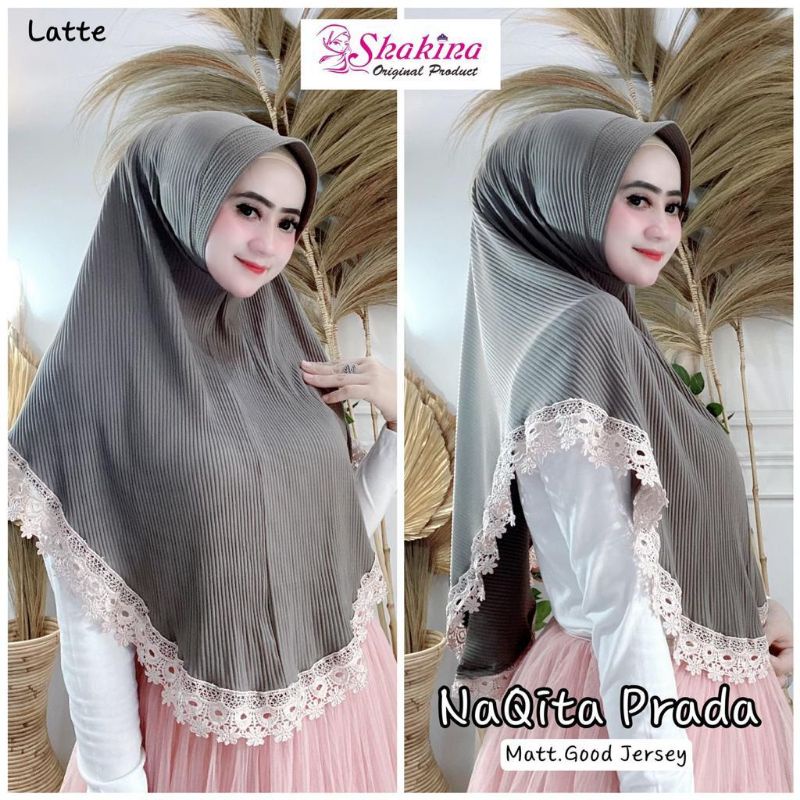 Jilbab Khimar Instan Naqita Prada Ori Shakina-Capuchino