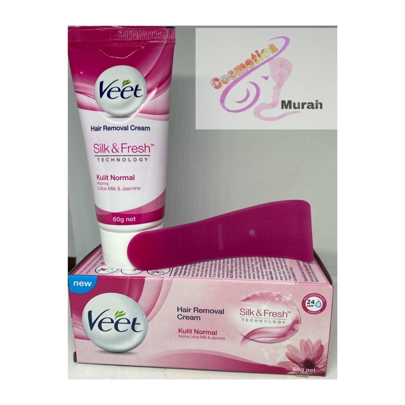 [ 25 &amp; 60 gr ] veet hair removal / penghilang bulu veet aloe &amp; vit e - one spring hair removal