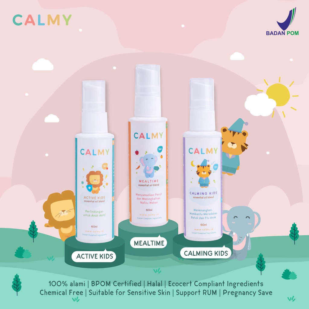 Spesial Paket Hemat Calmy Minyak Balur Premium (Calming Kids, Active Kids dan Mealtime)