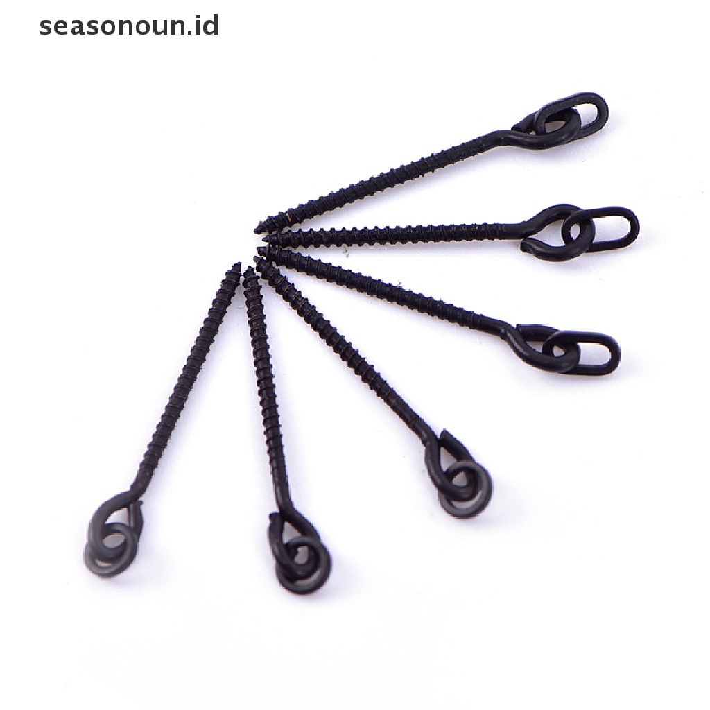 10 Pcs Sekrup Umpan Pancing Dengan Cincin Putar Bentuk D