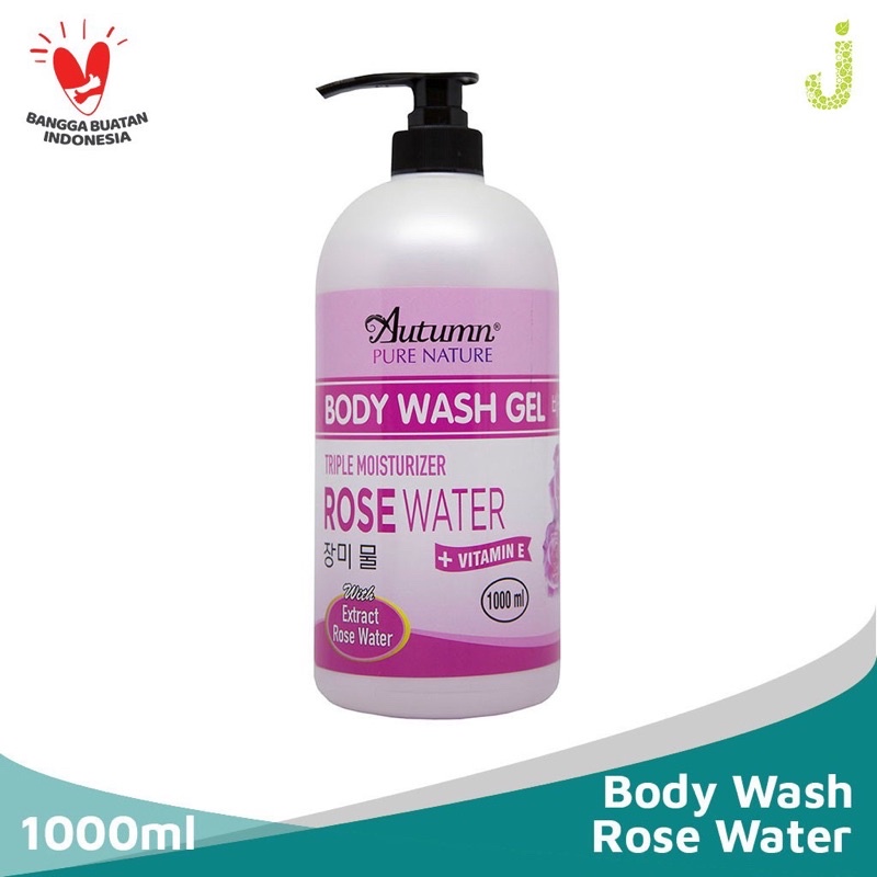 AUTUMN BPOM BODY WASH  VARIAN ROSE WATER 1000ML PRODUK ASLI INDONESIA ORIGINAL BPOM