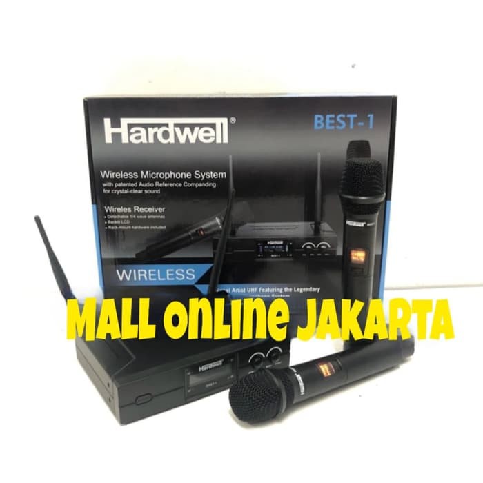 mic wireless hardwell best 1 handheld dual microphone pegang handel