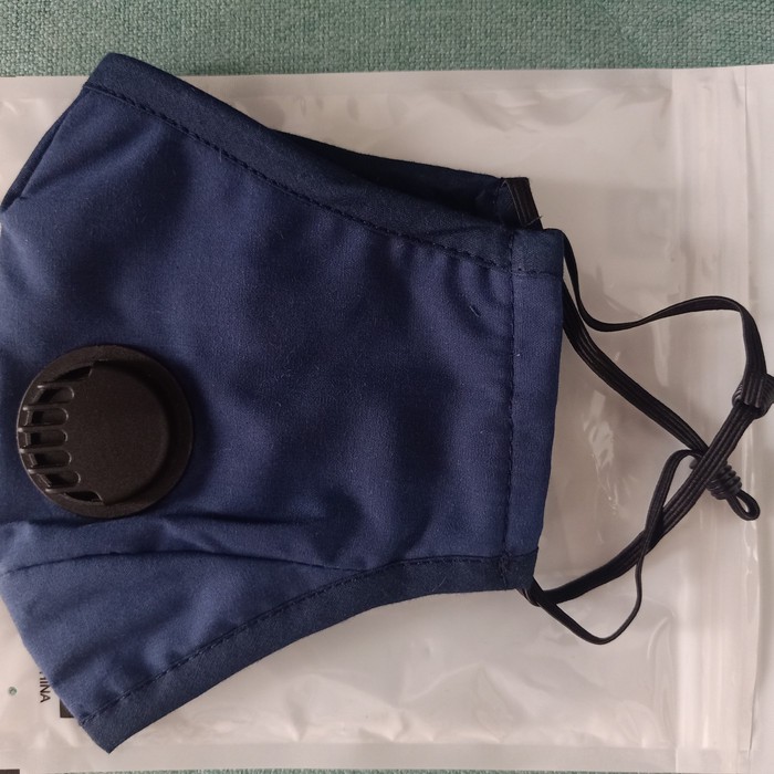 Masker kain respirator pm 2.5 anti debu polusi bisa isi filter pm 2.5