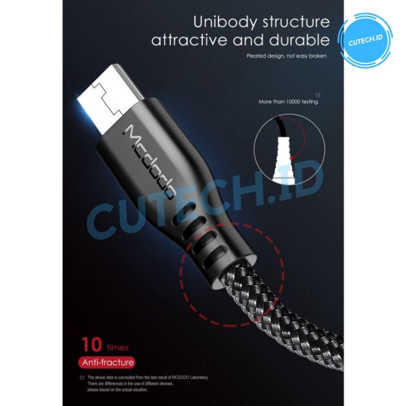 MCDODO KABEL DATA MICRO USB FAST CHARGING NYLOD BRAIDED QC 4.0