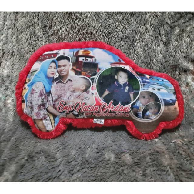BISA REQUEST GAMBAR DAN COD Bantal Foto Custom Bentuk Mobil