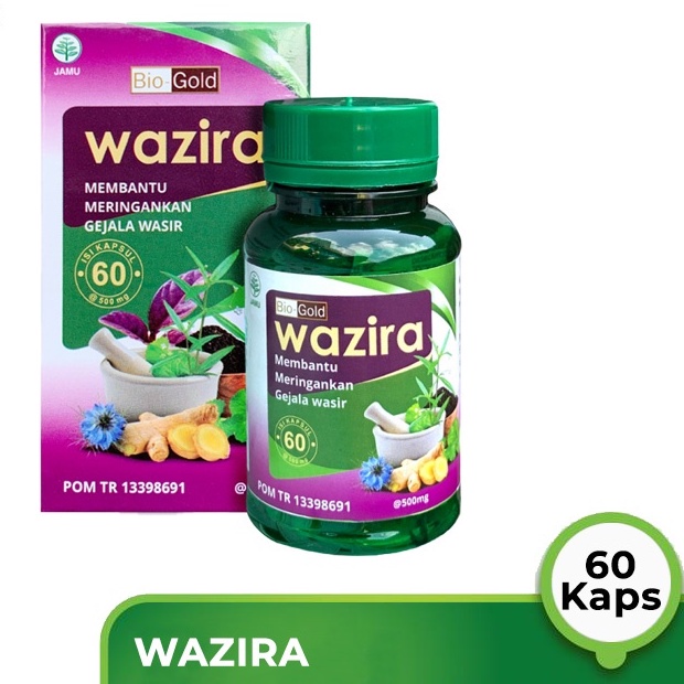 WAZIRA Obat Herbal Meringankan Gejala Wasir Ambeien Susah Bab 60 Kapsul