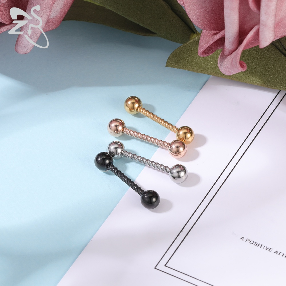 1 Pc 4 Color Stainless Steel Body Piercing Bar 14G Crystal Tongue Piercing Piercing Brooch Sexy Body Jewelry