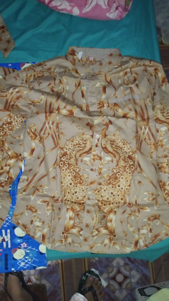 Kemeja Batik Lengan Panjang Bahan Katun Stretch Slim Fit, 021p Nn#