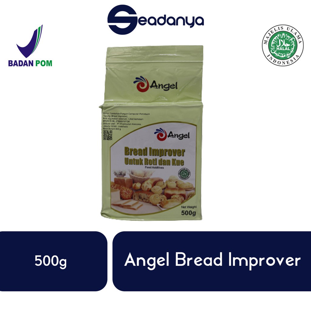 

Angel Bread Improver 500g - Pengembang Roti & Kue - Pengempuk Roti dan Kue - Halal MUI & BPOM
