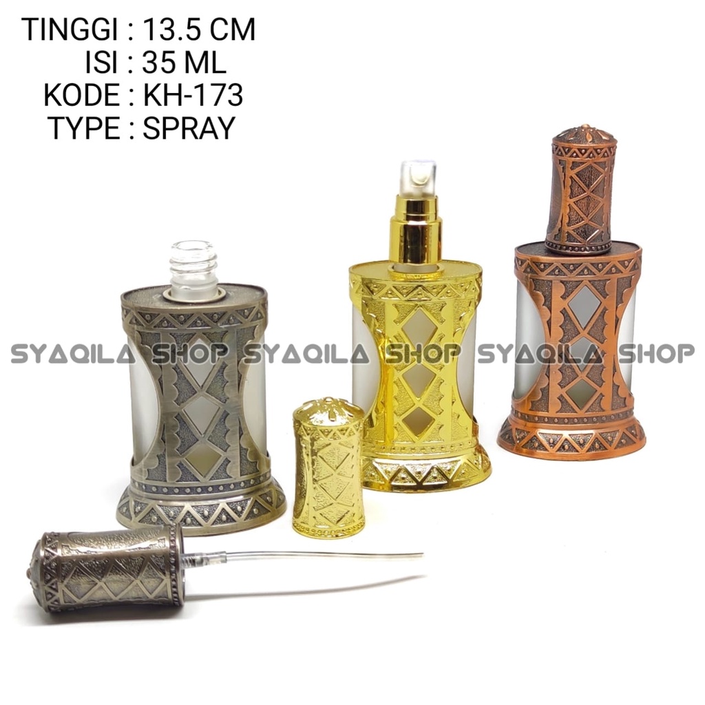 Botol Parfum Kosong Spray 35ml Casa Minyak Wangi Semprot Bahan Metal