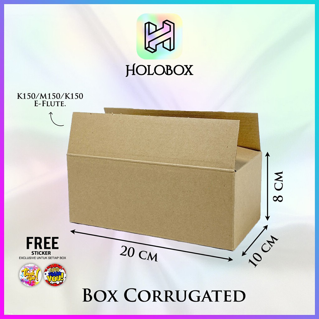 

Box/Dus/Kotak Polos/Packaging/Corrugated/Serbaguna Uk.20x10x8