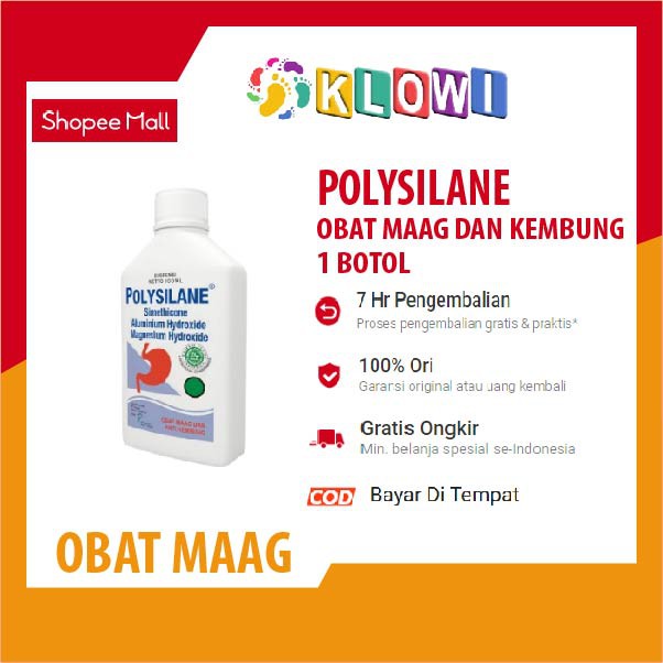 Polysilane Suspensi 100 ML isi 1 Botol (Obat Maag)