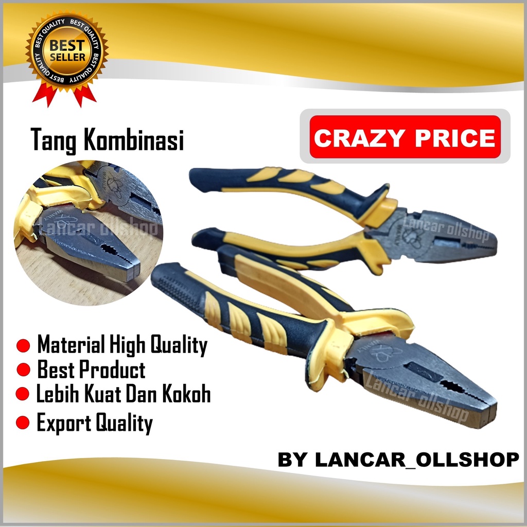 Tang Kombinasi Potong Multifungsi Serbaguna Combination Plier Kecil 6 Inch Besar 7 Inch 8 Inch Murah