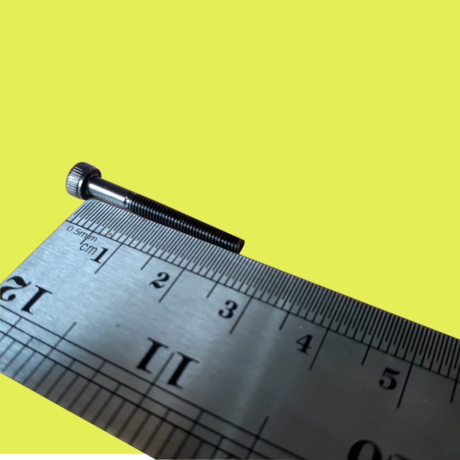 BAUT L BAJA M3 X 25 / BAUT M3 / BAUT 5,5 KUNCI L2,5 / L 2,5 HALF DRAT / BAUT L M3 X 25 BAJA / BAUT L