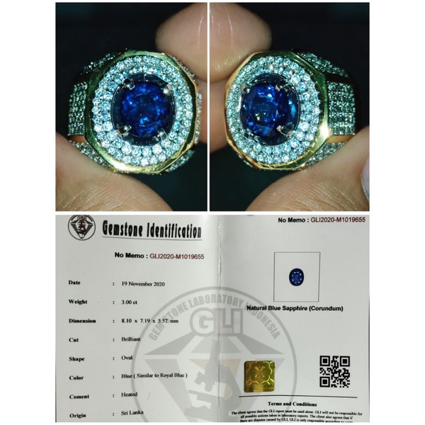 natural royal Blue Sapphire Ceylon