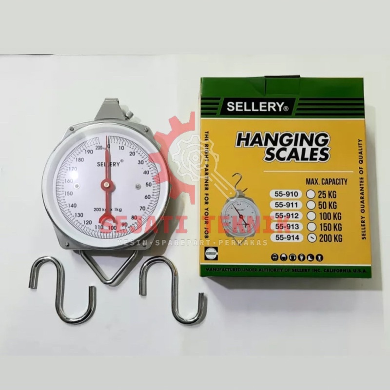 timbangan jarum gantung 200 kg sellery hanging scale 200 kg