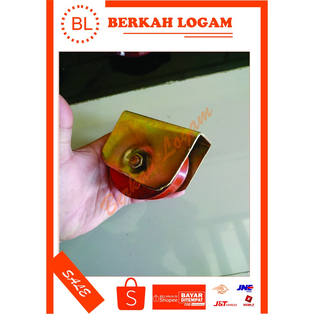 Jual RODA PAGAR BESI COR 8 CM PLETING UNTUK PINTU GERBANG & PAGAR