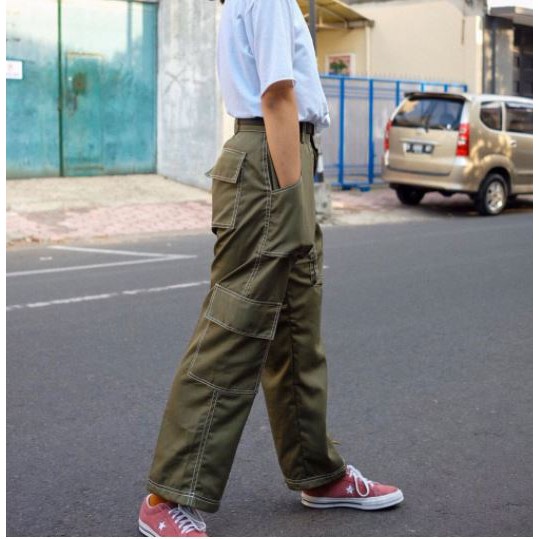 CARGO / JOGGER LIST BLACK S-XXXXL CELANA BIG SIZE