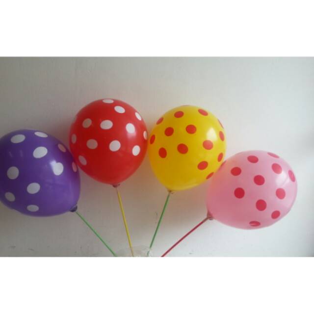 Balon latex polka dot
