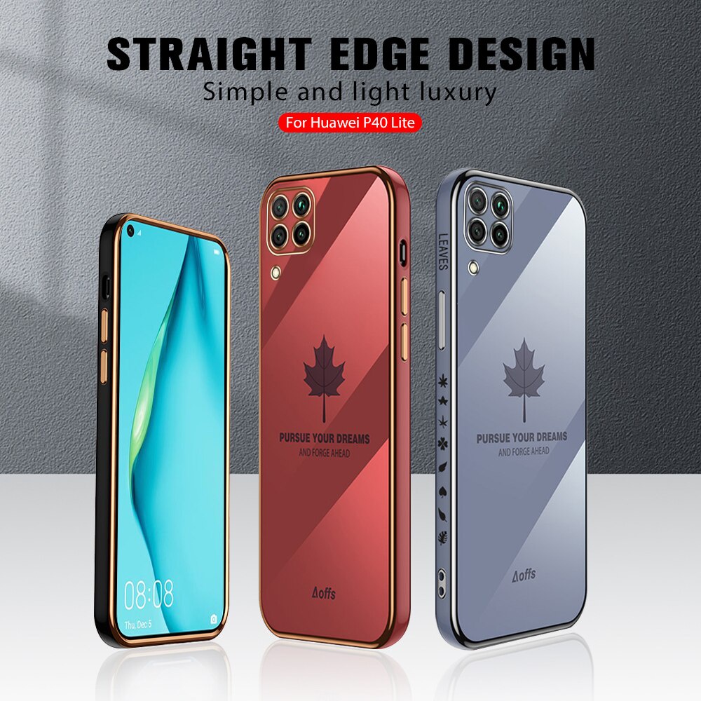 Casing Silikon Huawei Nova 8i Nova7i Nova7SE Nova5T 3i Y7A Y9S Y7 Pro Y9 Prime 2019 Motif Daun Maple