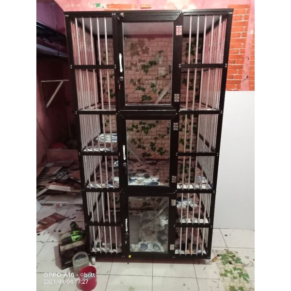 Kandang Kucing Alumunium 3 Kamar