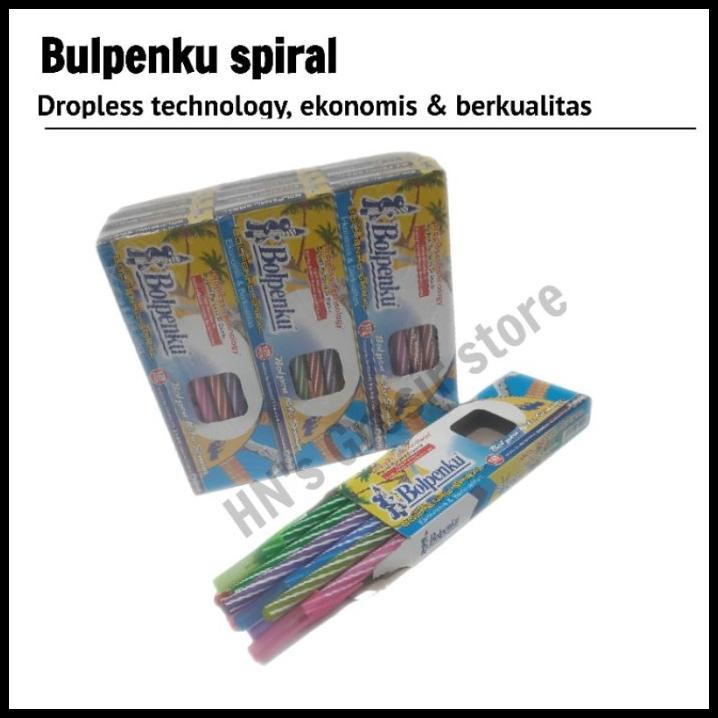 

12Pcs Pen Bulpen Bolpenku Pen Lilit Spiral Gel Murah Drhop Technology