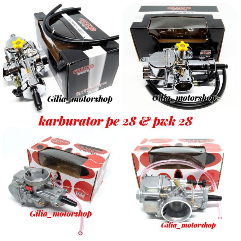 Karburator Carburator karbu Pe 28 Chrome &amp; Pwk 28 Silver - Panom Original.Universal