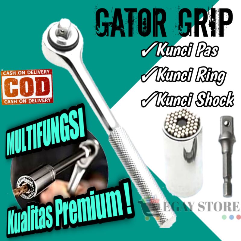 Kunci Ring Pas Set Gator Grip Perkakas Kunci Sok Shock Set Universal Wrench Alat Multifungsi Murah