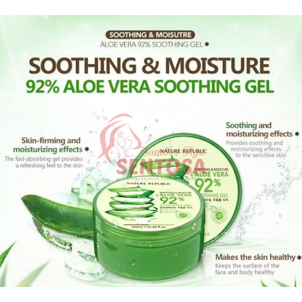 NATURE REPUBLIC SOOTHING &amp; MOISTURE ALOE VERA 92% SHOOTING GEL 300ML