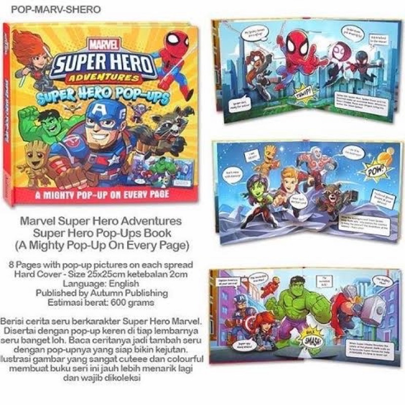 Marvel super hero pop-ups