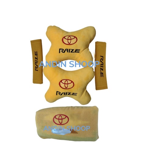 BANTAL MOBIL TOYOTA RAIZE KUNING /SANDARAN KEPALA/AKSESORIS