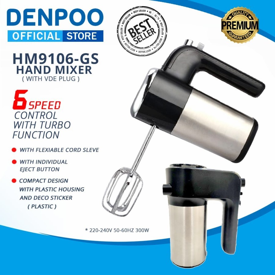 Denpoo Hand MIxer HM9106-GS Mixer Tangan