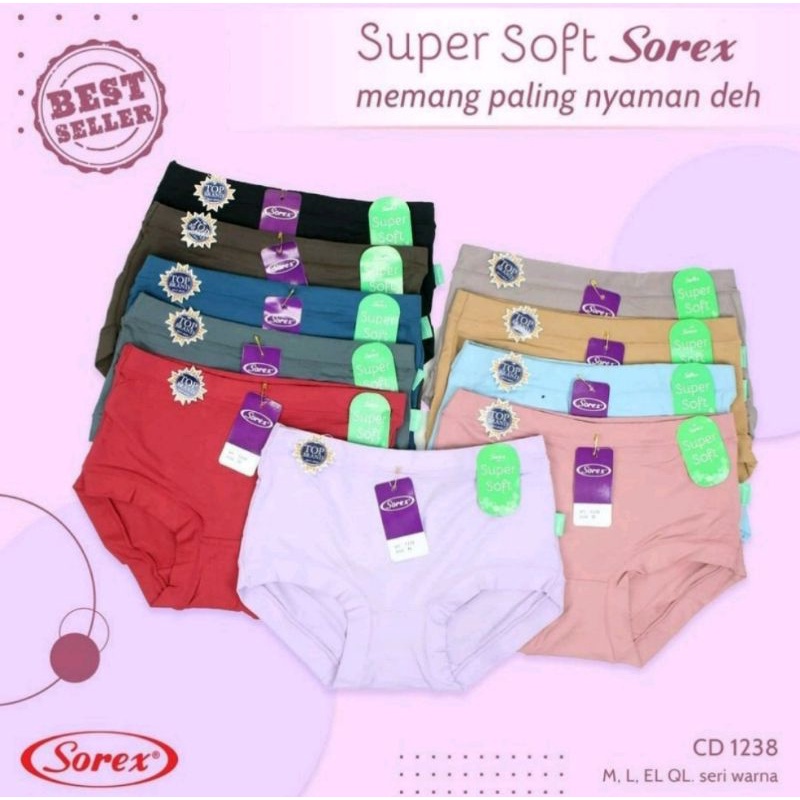 Sorex 1238# Celana Dalam Wanita Super Soft Size M-QL (XXL)
